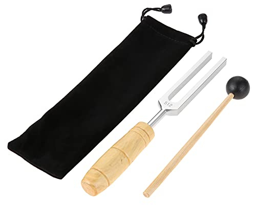 Gohantee 512-Hz-Stimmgabel, Silikonhammer und Tasche, für DNA-Therapie, Hörtests, Knochenleitungstests, Klangtherapie, perfekte Behandlung, Instrumentenausgleich, Therapeutenvibration