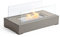 VonHaus Tabletop Fireplace – Bioethanol Fire Pit – Bio Ethanol Table Top Fire, Table Top Heater for Outdoor & Indoor – Portable, 70 Min Burn Time, Windproof Glass, Rectangle Shape – Hammer Stone Grey