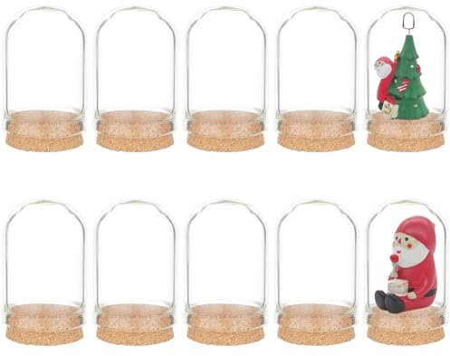 BENECREAT 25 Pack Glass Jars Bottles Dome Cloche Cover Decoration Bottles(36x22mm) with Cork Stoppers for Party Favors, Arts and Small Projects
