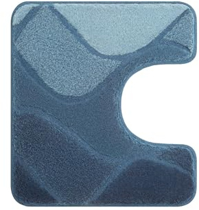 Kleine Wolke WC-Vorleger Fiona Iceblue 55 x 50 cm mit Ausschnitt