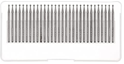 HARFINGTON 30pcs Diamond Grinding Burrs Carving Bits 2mm Ball Shape Head Mounted Point 1/8 Shank for Rotary Tool