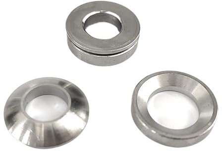 NORAZE M6 M8 M10 M12 M14 M16 M18 M20 Konische Unterlegscheibe aus Edelstahl 304, versenkt, kugelförmig, flach, Fester Kopf, konische Dichtung (Color : Silver, Size : M18 1set)