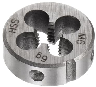 QUARKZMAN Runde Schneideisen, Metrisches M6 x 1 Gewinde (Rechtsgewinde), Hochgeschwindigkeitsstahl (HSS) Schneideisen Reparaturwerkzeug