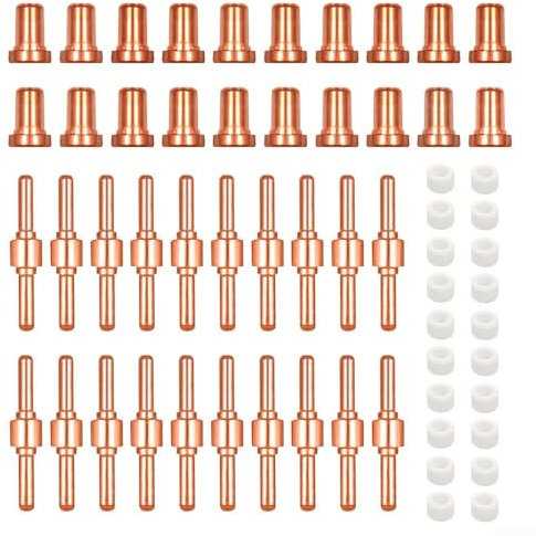 Plasmaschneidspitzen, Schneiddüsenspitzen, Verbrauchsmaterialien, Elektrodüsen, Plasmaschneider für LG-40, PT-31, CUT40, für CUT50, 60 Stück