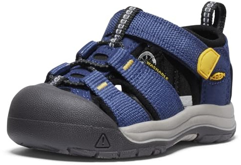 KEEN Unisex-Child Newport H2 Closed Toe Water Sandals, Naval Academy/Keen Yellow, 9