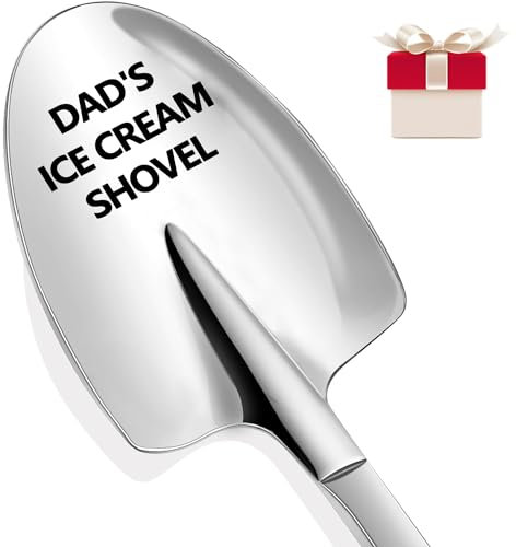 Gifts for Dad, Fathers Day Gifts from Daughter, Ice Cream Shovel for Christmas Gifts for Dad, Gifts for Men Funny Engraved Stainless Steel Spoon Shovel, Fathers Birthday Gifts