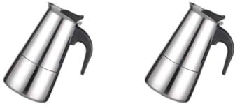 2 Set Percolator Cup Breakfast Accessories Moka Pots No Burrs Coffee Supplies Filter Mesh Metal Pot Filtering Kettle 2 Kettles/100ML