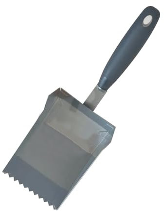 DPFCYBS Große Gezahnte Kelle Aus Rostfreiem Stahl Maurerwerkzeug Zum Verputzen Vierkant-Zahnspachtel Fliese Pflaster Wand Bauwerkzeuge(Size:100mm)