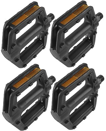 BELLIFFY 2paare rutschfeste Mountainbike-Pedale Kunststoff Schwarz Für Sicheres Fahren Und Für Fahrrad-zubehör Langlebig Reflektierenden Streifen