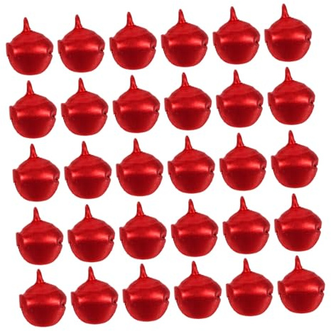 BATHVEVE 100stücke Teiliges Kleine Aluminium-glöckchen Für Basteln Und Weihnachtsdekoration Rote Weihnachtsglocken Für DIY Schmuck Geschenkverzierung Festliche Bastelglöckchen