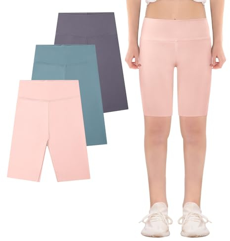 KAKU NANU Cycliste Fille Legging Court Rose Bleu Violet Short Fille 11 12 Ans