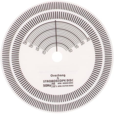 VILLCASE Herramienta de Regla de Distancia de Aguja para Fonógrafo Disco Estroboscópico Medidor de para Tocadiscos de Vinilo Disco de Prueba de