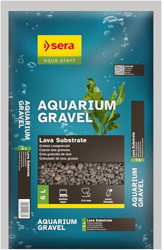 sera Aquarium Gravel Lava Substrate 6 L | Bodengrund für alle Süßwasseraquarien | verträglich für Fische, Welse und Garnelen | natürliche Optik