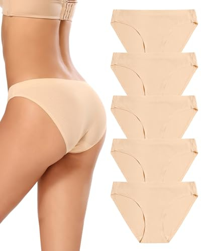 VOENXE Bragas Sin Costuras Mujer Pack,Braguitas Bikini Underwear Invisible