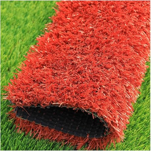7UIYgtyO Tappeto erbato Sintetico Tappeto da Giardino in Erba Artificiale, Tappeto in Erba realistica naturalistica con Fori di drenaggio, Rotoli di Erba Finta da Giardino per l'outdoor(50x200cm)