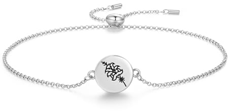 Armband mit persischem Lilien-Totem-Symbol, spirituelles Siegel-Armband, 925er Sterlingsilber, verstellbare Kette, feiner Schmuck für Damen