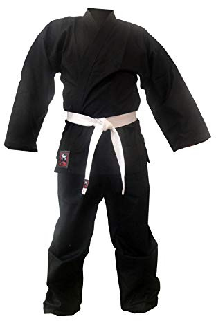 Budodrake Karateanzug Bushido Extra schwarz (140)