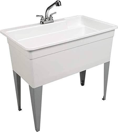Mustee 28CF Big Tub Utilatub Combo Utility Tub, 24 x 40, White