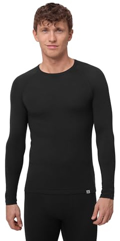 DANISH ENDURANCE Camiseta Térmica Hombre Manga Larga, Camiseta Lana Merino Hombre, con o Sin Cremallera