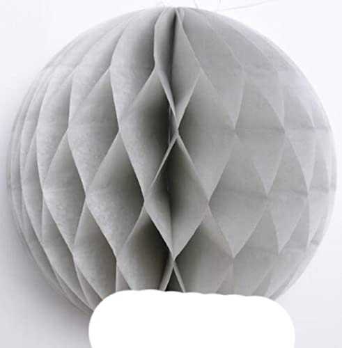 Papier Wabenball Blumenlaterne Hochzeit Kind Geburtstag Dekoration Baby Shower Wabenkugeln Laternen Dekorativ-grau,6 Zoll 15cm