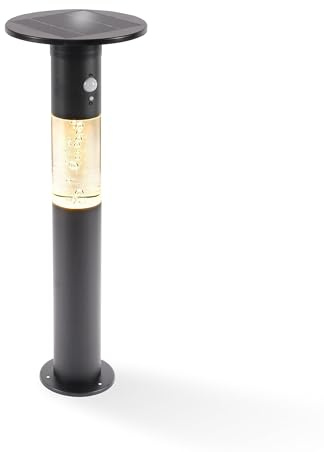 esotec Solar Bubble PIR Standleuchte Biella 60, Luftblasen, Bewegungsmelder, Akku, Außenleuchte, Wegeleuchte, Gartenleuchte, Metall, IP44, außen, wetterfest, schwarz, Höhe 60cm, 102756