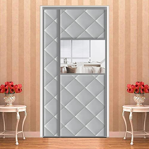 Rideau de Porte Thermique Isolation Phonique, Rideau Occultant, isolation coupe-vent, écran magique, portes pliantes, fermeture automatique interne, for balcon, portes coulissantes, salon, porte patio