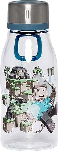 Beckmann, Trinkflasche 400ml Jungle Game, für Kinder, mit simplem Schraubverschluss, 1. Klasse, Grundschule, Green