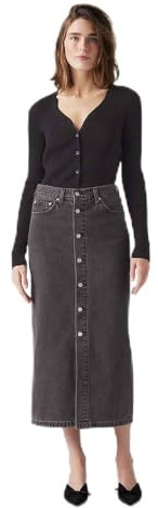Levi'S Button Midi Skirt Can We Pretend, Can We Pretend, 26W