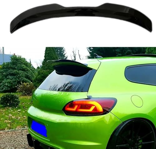 LohxA Spoiler Posteriore per alettone sul Tetto dell'auto per VW Scirocco Standard 2008-2019, Spoiler Posteriore per berlina in ABS, Nero Lucido/Aspetto in Fibra di Carbonio,Gloss Black-09-14