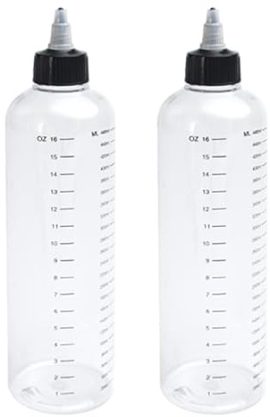 DYTHHN 2Pcs Leak-Proof Tip Cap Oil Applicator Bottle Transparent Squeeze Hair Oil Applicator Bottles Dust-Proof Hair Color Applicator Bottle for Salon Hair Care Coloring