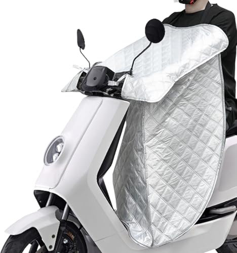 Favoto Housse de Jambes de Scooter Estival - Couverture pour Scooter Parasol Imperméable avec Bande Réfléchissante Universelle pour Véhicules à Deux Roues à Pédales Argent