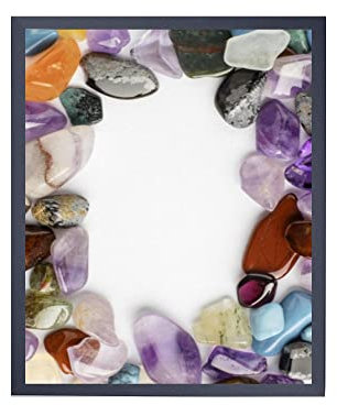 arte-tuo Bilderrahmen Opal A | 37,5x98 cm | Graphit Grau | Antireflex Kunstglas | Poster Puzzle Diamond Painting