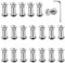 20 Stück Verbindungsschrauben M6x15mm, M6 Schrankverbinder Schrauben, Möbelverbindungsschrauben Hülsenschrauben mit Sechskantschlüssel für Möbeln Schränken Holzbrettern