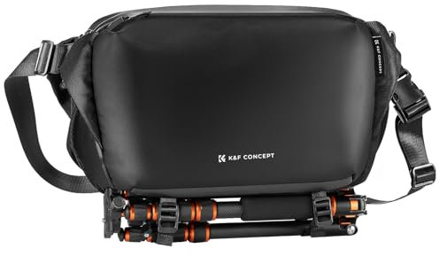 K&F CONCEPT Kamera-Rucksack, Schultertasche, quadratische Tasche, Taschen für Fotografen, Kamera-Rechteck-Hülle, kompatibel mit Canon/Nikon/Sony/DJI Mavic Drohnen-Rucksack (1-Schwarz (Groß-L))