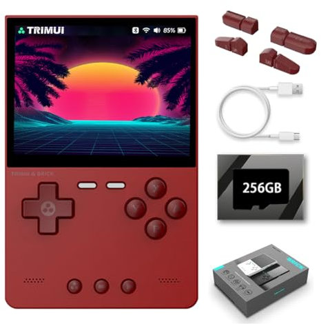 NEW TRIMUI BRICK Retro Game Console Built in 256G TF Card, 3.2 IPS Screen Linux System Portable Video Arcade Gaming Emulator Adult ChildrenS Game Gifts