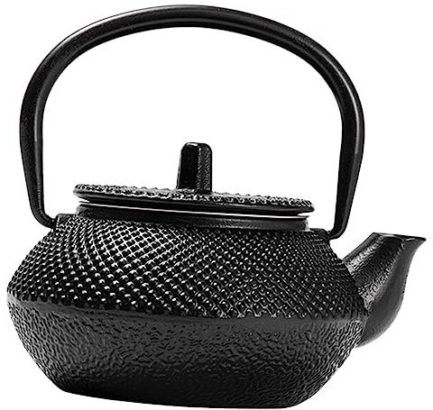 FELTECHELECTR Mini Teapot Tea Cast Iron Decorative Teapot Desktop Tea Kettle for Household Scene Layout Prop