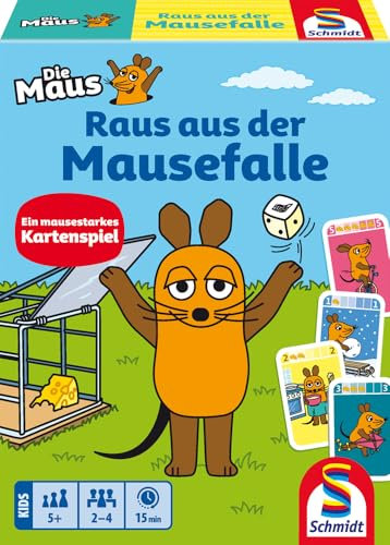 Schmidt Spiele 75063 The Mouse, Out of the Mouse Trap, Children's Card Game