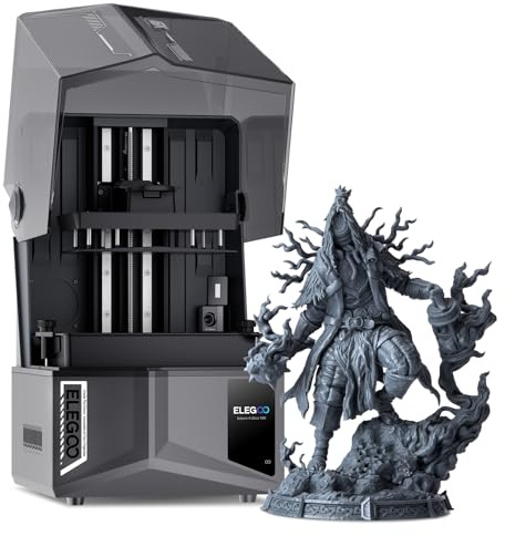 ELEGOO Saturn 4 Ultra 1016K Resin 3D Printer, High Resolution with Heated Resin Tank, 150mm/h Fast Printing, Auto-Leveling, Wi-Fi Transfer, Generous Printing Size of 218.88x122.88x220 mm³