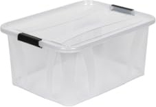 Kreher Aufbewahrungsboxen Master mit Deckel in Transparenter Ausführung. In verschiedenen Größen (wählbar). Aus robustem Kunststoff. (14 Liter)