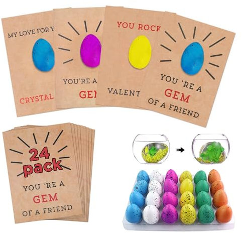 Dinosaurier-Bruteier – Crackable 24 Zählung der Schale zum Einweichen von bunten Eiern | Hatch Dinos mit realistischen Eigenschaften für b