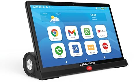 Coopers of Stortford - Easy to Use Tablet for Seniors with Stand & Speakers – Android 14 Tablet with 10.1” HD Screen – Includes Docking Station, SOS Button, Bluetooth, WiFi, 4G & 128GB of Storage