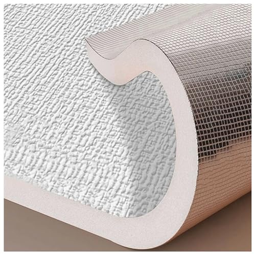 APMOE Wärmedämmung Feuchtigkeitsbeständig Tapetenrolle, Wandaufkleber 9 mm Extra Dick, 3D-Schaumstoff-Wandpaneele Selbstklebend Selbstklebend Wasserdicht Tapete