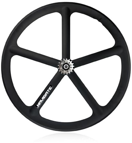 SXSHEYS 700C Mag Laufradsatz Schwarz 5 Speichen Fixie-Fahrradlaufräder V-Brake 120mm Vorder- und Hinterrad für 700 * 23-28C Reifen