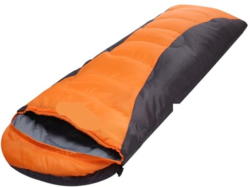 GOXQIT Sacco a Pelo da Esterno a Caldo Campeggio 4 Stagioni Impermeabile con Custodia for, Escursionismo, Viaggi, Avventure all'Aria Aperta per Campeggio(Orange 1300g)