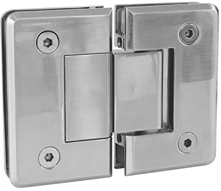Amig - Scharnier für Dusche | Hohe Korrosionsbeständigkeit | Passt zu Glasgehäusen | Max. Belastung 35 kg | Für Glasstärke 8-12 mm | Geeignet für Duschabtrennungen | Mattes Nickel, 88 x 54 mm, Zink