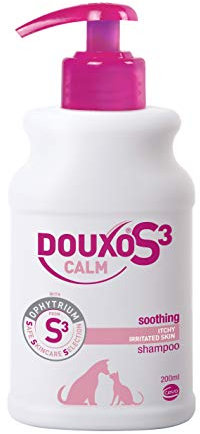 DOUXO S3 Calm Shampoo zur Linderung von Juckreiz für Hunde und Katzen, hypoallergener Duft, für juckende oder gereizte Haut, von Tierärzten empfohlen und klinisch erwiesen, sichere