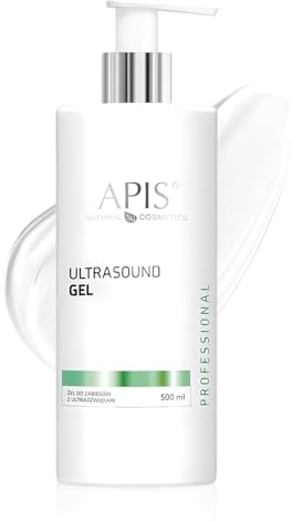 Apis Ultraljudsgel – 500 ml – med hög- och lågmolekylär hyaluronsyra för sonofores, nadellös mesoterapi och ultraljudsbehandlingar | För kavitation, mikroström, återfuktande, professionell, färglös, alkoholfri, känslig hud, högmolekylär HA