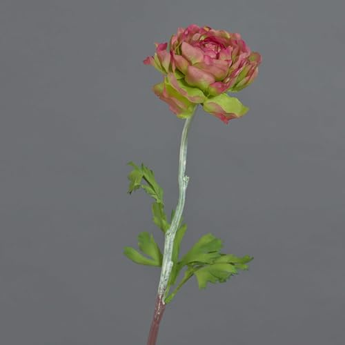artplants.de Ranunkel künstlich ELORIO, pink-grün, 50cm - Ranunkel Kunstblume/Seidenpflanze