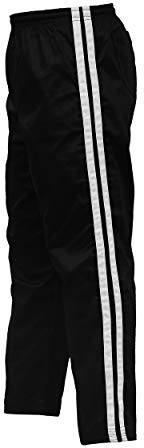 ULTIMATE FIGHT GEAR UFG Martial Arts Striped Karate Pants Cotton & Polyester Blended - Kids Adults Unisex (White, 000)