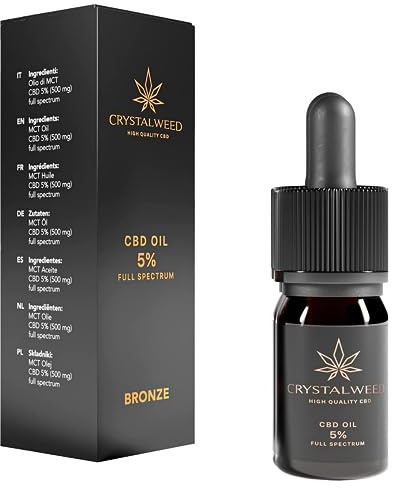 Crystalweed Olio Rilassante per Dormire | Naturale Antistress | Mix di Oli a Uso Topico (10 ml)